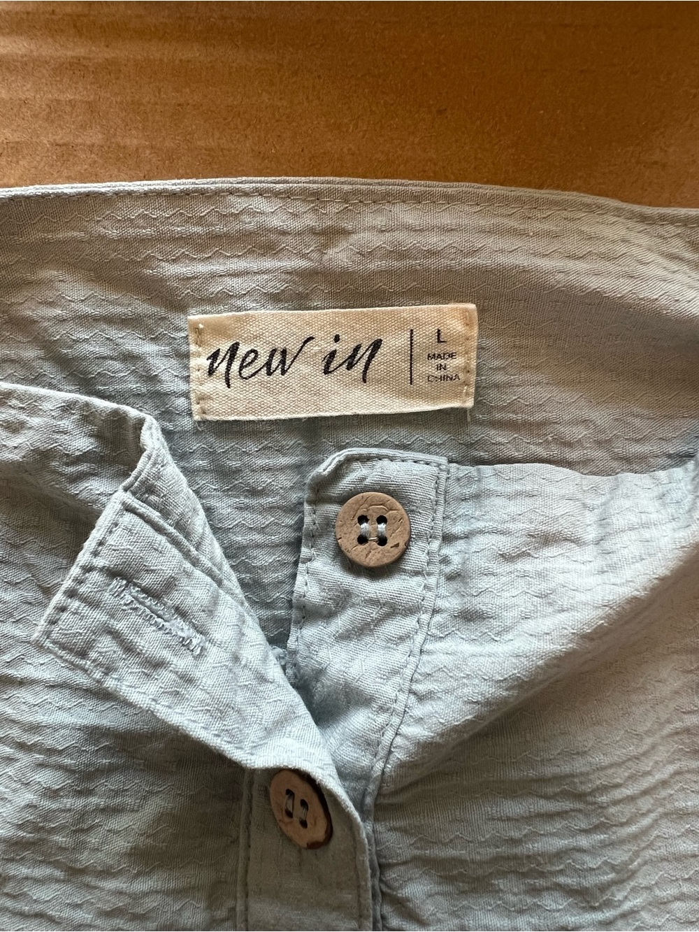 Light Blue Ruffle Strap Button-Front Crop Top - Picture 6 of 7